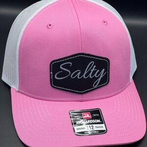 Pink and White Salty Richardson 112 Trucker Hat